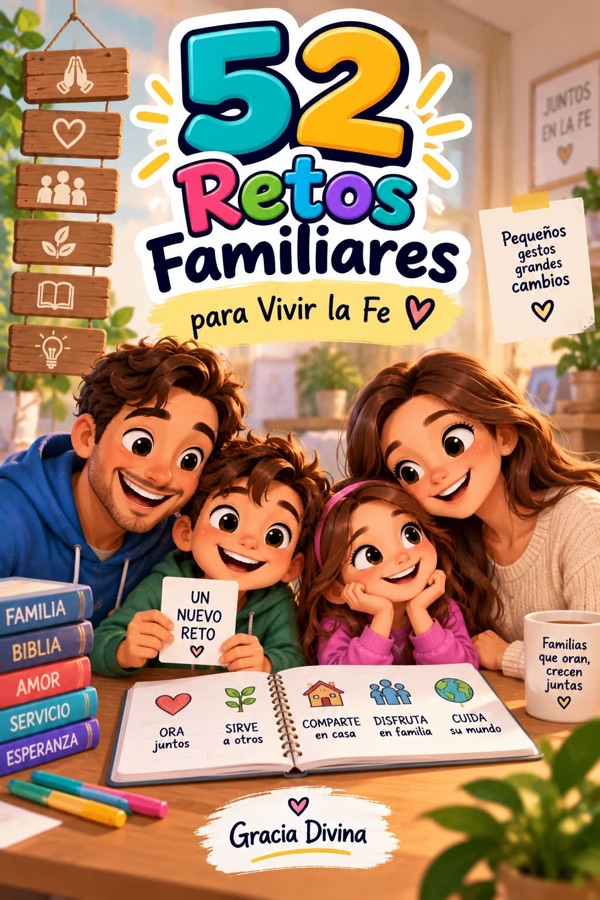 Portada de 52 Retos Familiares para Vivir la Fe
